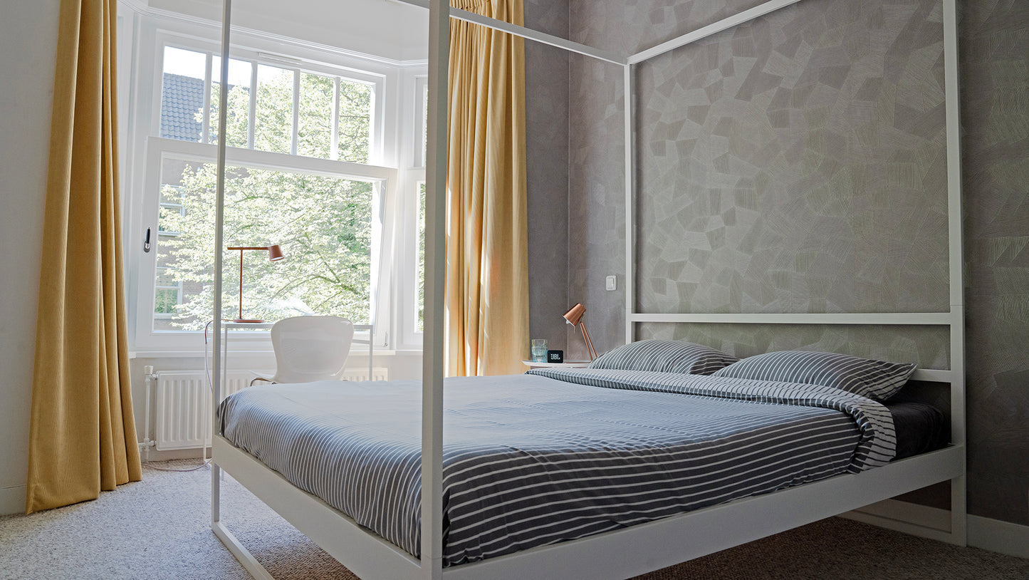 Hemelbed wit 160x200cm | Metalen hemelbed frame| metalen hemelbed op maat | Minimalistische hemelbedden | Modern design hemelbed | Minimalistische Himmelbett 160x200cm | metallbett nach Mass bWeiss | Minimalist design bed | Cama dosel minimalistas | Canopy bed 160x200cmt