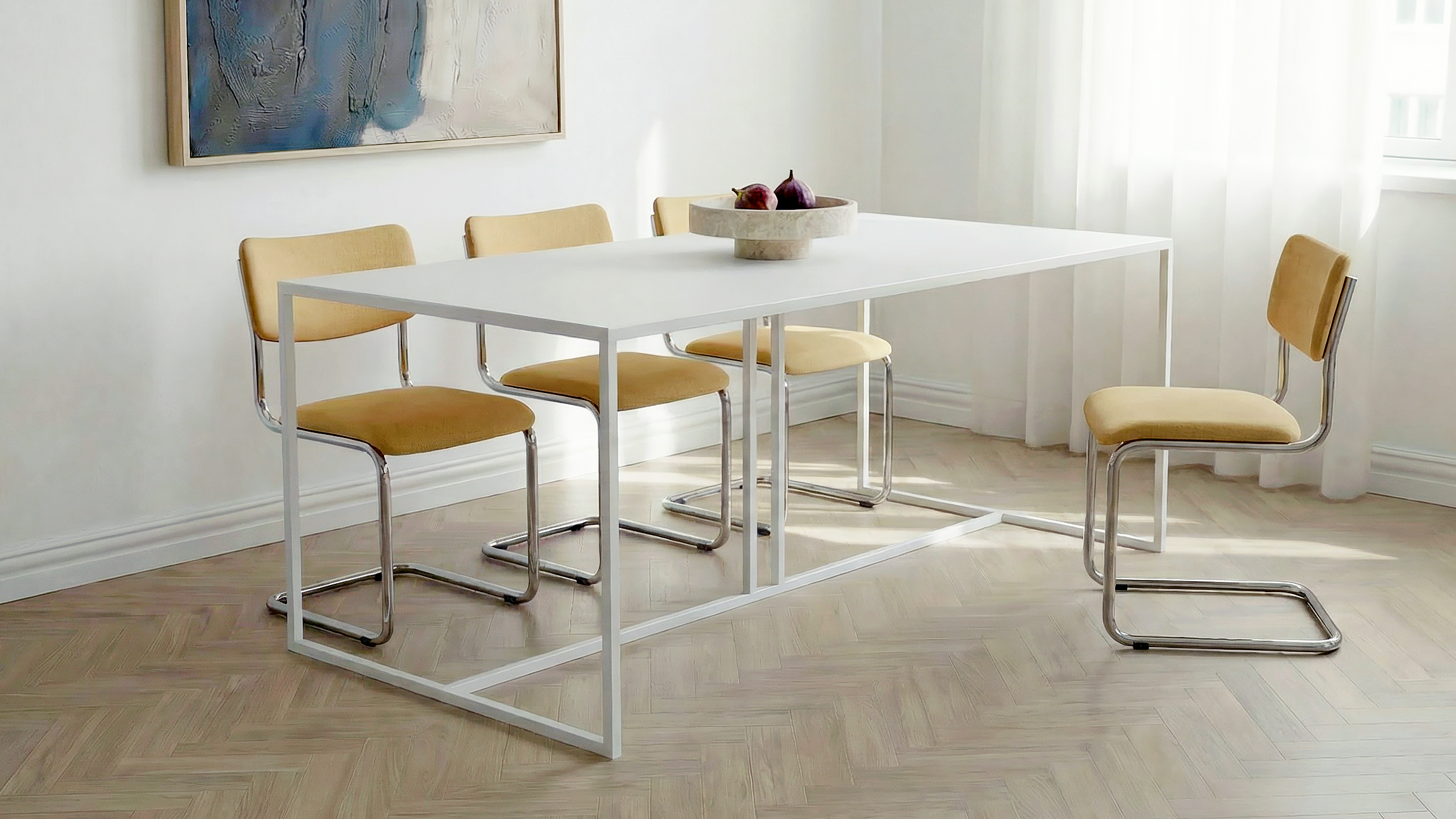 Minimalistischer Metall Esstisch SIMPLE | Zeitloses Design