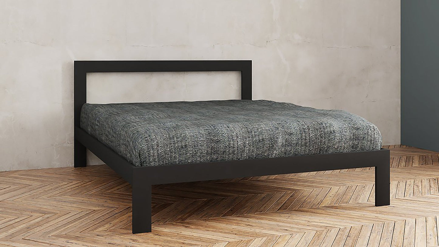 Metalen bedframe 180x200cm zwart | Metalen design bedden |Minimalistisch design bedden | Minimalistische Betten | Stahl Bett Schwarz 180x200cm| Camas minimalistas|