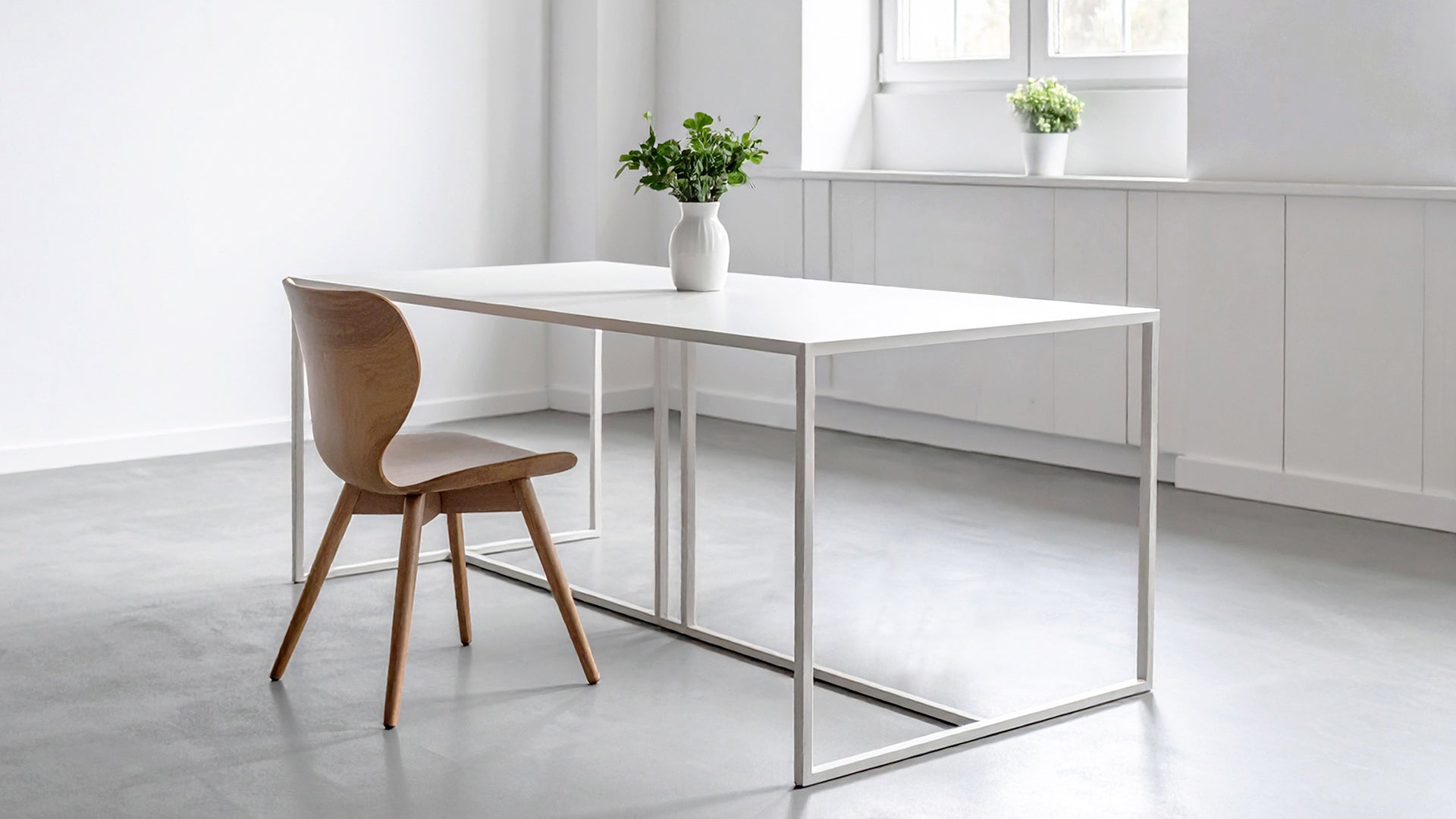 Minimalistisch design eettafel wit 200x100cm | Metalen eettafel | strakke eettafel | Minimalistische Esstische | Esstisch aus Metall | Mesa de comedor minimalista blanca| Minimalist design dining tables |