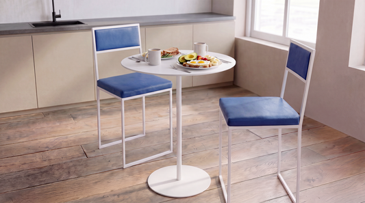 Minimalist Round breakfast table |Minimalistisch design witte ronde keukentafel | Metalen Ontbijttafel rond | Minimalistische Runde Esstische | Esstisch aus Metall | Mesas de comedor minimalistas | Minimalist design dining tables | 