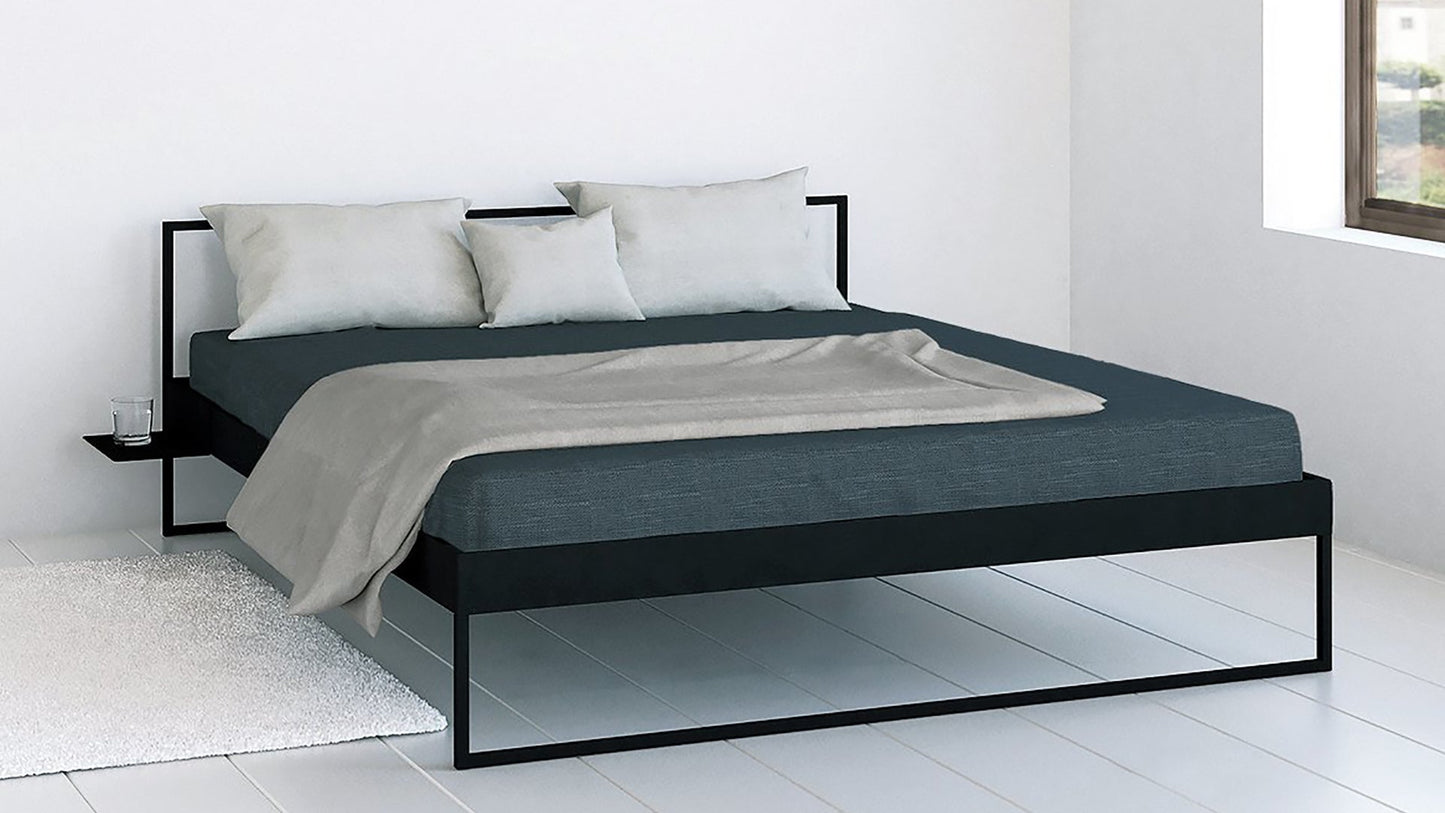 Zwart metalen bedframe 180x200cm| Minimalistische design bedden | Modern design bed | metallbetten 180x200cm | Minimalistische Betten 180x200cm | Minimalist design beds | Camas minimalistas| Stahl Bett 180x200cm Schwarz