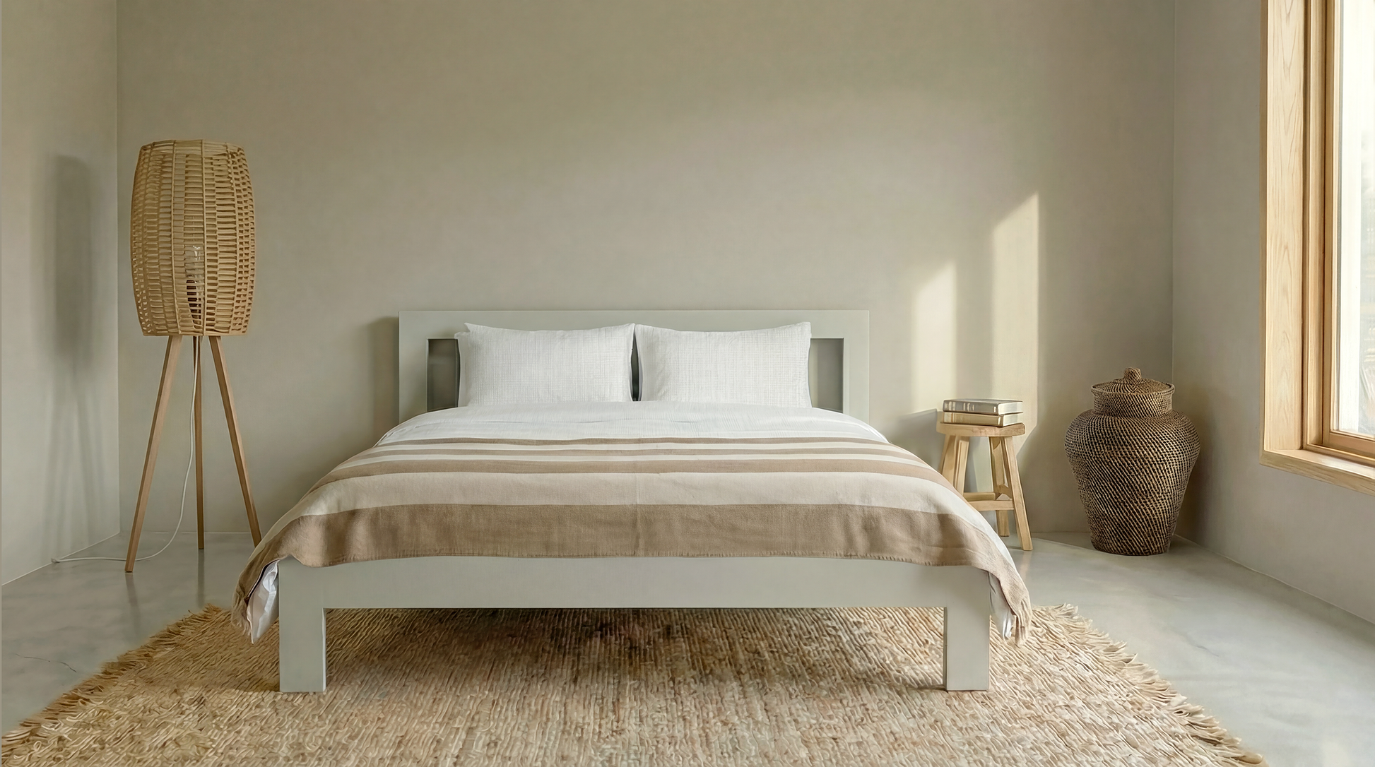 Modern metalen bed met minimalistisch design | Modern metal bed with minimalist design | Minimalistisches Metallbett mit klarer Linienführung | Cama de metal moderna con diseño minimalista