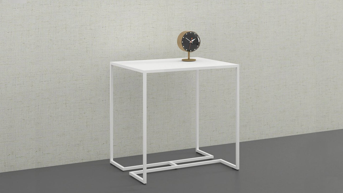 Minimalistische bijzettafel Minimalist sidetables | Minimalistische Beistelltische Weiss metal 40x50cm| Minimalistische bijzettafels | Mesas auxiliares minimalistas