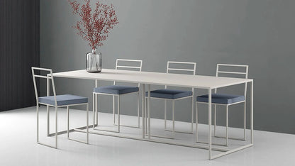Minimalistisch design eettafel wit 240x100cm | Metalen eettafel | strakke eettafel | Minimalistische Esstische | Esstisch aus Metall | Mesa de comedor minimalistas BLANCA | Minimalist design dining tables | 