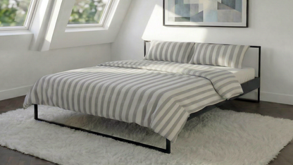 Zwart Metalen bedframe 160x200cm  Metalen design bedden |Minimalistisch design bedden  | Minimalistische Betten | Stahl Bett 160x200cm|  Camas minimalistas| 