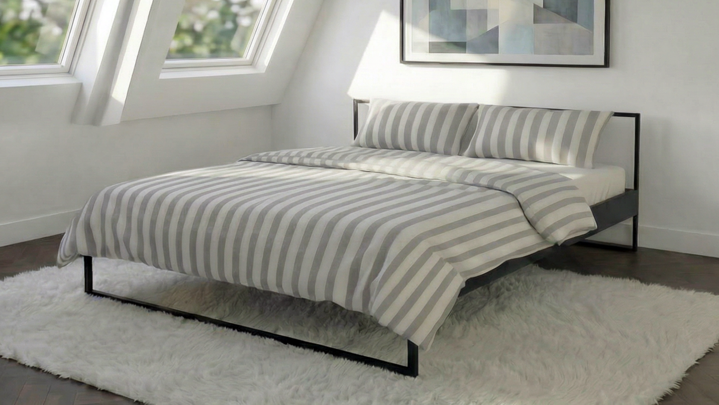 Zwart Metalen bedframe 160x200cm  Metalen design bedden |Minimalistisch design bedden  | Minimalistische Betten | Stahl Bett 160x200cm|  Camas minimalistas| 